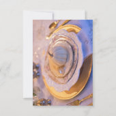 Elegant Thanksgiving-diner Kaart (Achterkant)