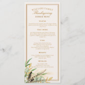 Elegant Thanksgiving Dinner Herfstbladeren Veer  Menu (Voorkant)