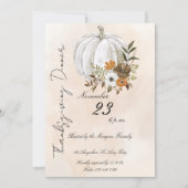 Elegant Thanksgiving Dinner Kaart (Voorkant)