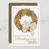 Elegant Thanksgiving Dinner Party Invitation 10 Kaart (Voorkant / Achterkant)