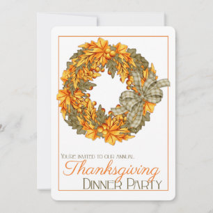 Elegant Thanksgiving Dinner Party nodigt 15 uit Kaart