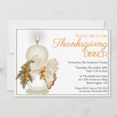 Elegant Thanksgiving Dinner Party Uitnodiging 7 (Voorkant)