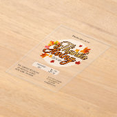 Elegant Thanksgiving foliage autumn fall Acryl Uitnodigingen (Laagn)