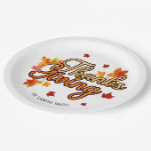 Elegant Thanksgiving foliage autumn fall  Papieren Bordje (Gekanteld)