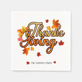 Elegant Thanksgiving foliage autumn fall Servet (Voorkant)