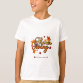 Elegant Thanksgiving foliage autumn fall  T-shirt (Voorkant)
