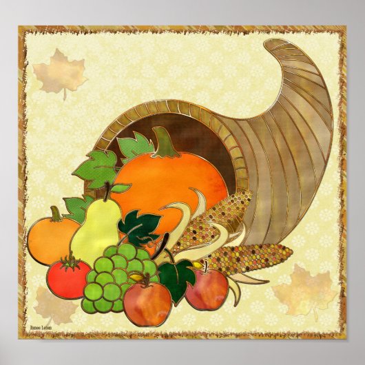 Elegant Thanksgiving gemengde Media DECOR Poster (Voorkant)