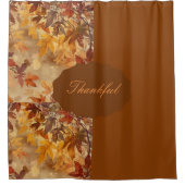 Elegant,Thanksgiving, Herfstbladeren,Rustiek Douchegordijn (Voorkant)