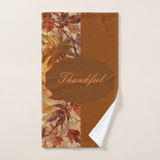 Elegant,Thanksgiving, Herfstbladeren,Rustiek Handdoek (Handdoek)