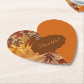 Elegant,Thanksgiving, Herfstbladeren,Rustiek Kartonnen Onderzetters (Gekanteld)