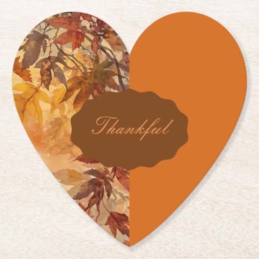 Elegant,Thanksgiving, Herfstbladeren,Rustiek Kartonnen Onderzetters (Voorkant)