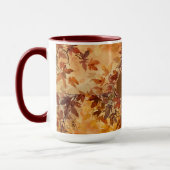 Elegant,Thanksgiving, Herfstbladeren,Rustiek Mok (Links)