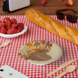 Elegant,Thanksgiving, Herfstbladeren,Rustiek Papieren Kommen