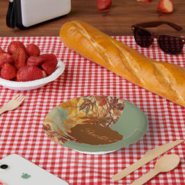 Elegant,Thanksgiving, Herfstbladeren,Rustiek Papieren Kommen