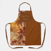 Elegant,Thanksgiving, Herfstbladeren,Rustiek Schort (Voorkant)
