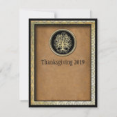 Elegant Thanksgiving Inbeluitnodiging Kaart (Achterkant)