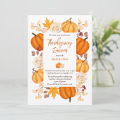 Elegant Thanksgiving Inbeluitnodiging Kaart (Staand voorkant)
