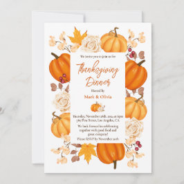 Elegant Thanksgiving Inbeluitnodiging Kaart