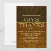 Elegant Thanksgiving Inbeluitnodiging Kaart (Voorkant / Achterkant)