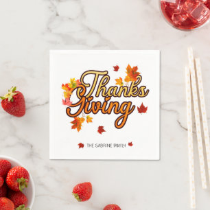 Elegant Thanksgiving-loof herfst herfst  Servet