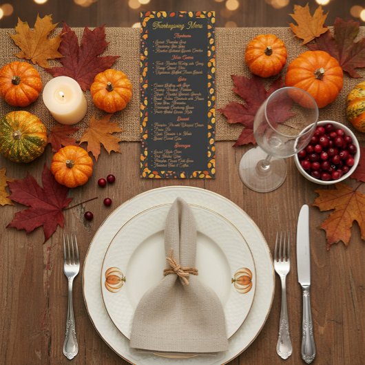 Elegant Thanksgiving menu