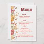 Elegant Thanksgiving menu Kaart (Voorkant)