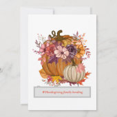 Elegant Thanksgiving menu Kaart (Achterkant)