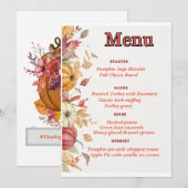Elegant Thanksgiving menu Kaart (Voorkant / Achterkant)
