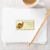 Elegant Thanksgiving Mixed Media WIDE ADRES Etiket (Insitu)