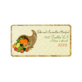 Elegant Thanksgiving Mixed Media WIDE ADRES Etiket (Voorkant)