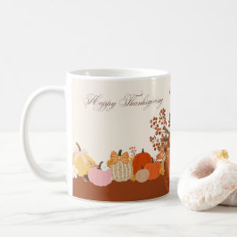 Elegant Thanksgiving Pumpkin Art Koffiemok