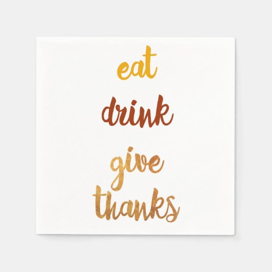 Elegant Thanksgiving Servetten (Voorkant)