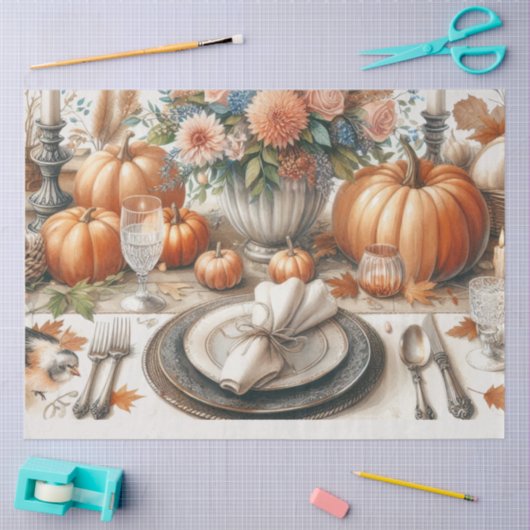 Elegant  Thanksgiving tissuepapier (Craft)