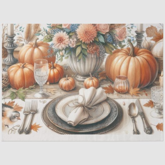 Elegant  Thanksgiving tissuepapier (Voorkant)