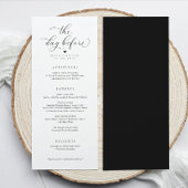 Elegant The Day Before Wedding Rehearsal Dinner Menu