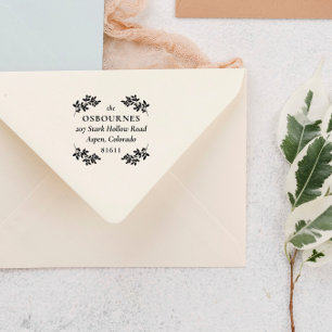 Elegant The Family Name Berry Greenery Rubberstempel