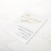 Elegant The Morning After Wedding Brunch Folie Uitnodiging (Gedraaid)