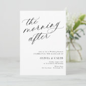 Elegant The Morning After Wedding Brunch Kaart (Staand voorkant)