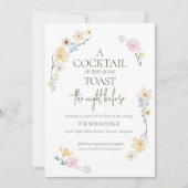 Elegant The Night Before Boho Wildflowers Wedding Feestdagenkaart (Voorkant)