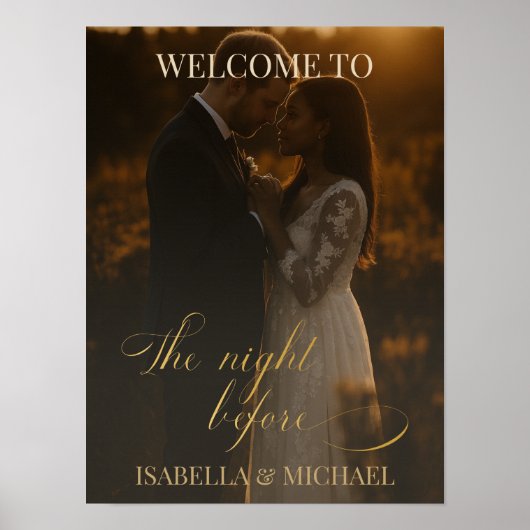 Elegant The Night Before Rehearsal Dinner Poster (Voorkant)