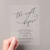 Elegant The Night before Wedding Rehearsal Dinner Acryl Uitnodigingen (Insitu (Draagbaar))
