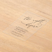 Elegant The Night before Wedding Rehearsal Dinner Acryl Uitnodigingen (Laagn)