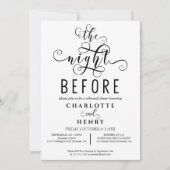 Elegant The Night before Wedding Rehearsal Dinner Kaart (Voorkant)