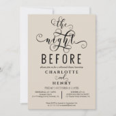 Elegant The Night before Wedding Rehearsal Dinner Kaart (Voorkant)