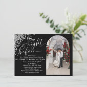 Elegant The Night before Wedding Rehearsal Dinner Kaart (Staand voorkant)