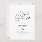 Elegant The Night before Wedding Rehearsal Dinner Kaart (Voorkant)