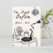 Elegant The Night before Wedding Rehearsal Dinner Kaart (Staand voorkant)