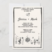 Elegant The Night before Wedding Rehearsal Dinner Kaart (Achterkant)