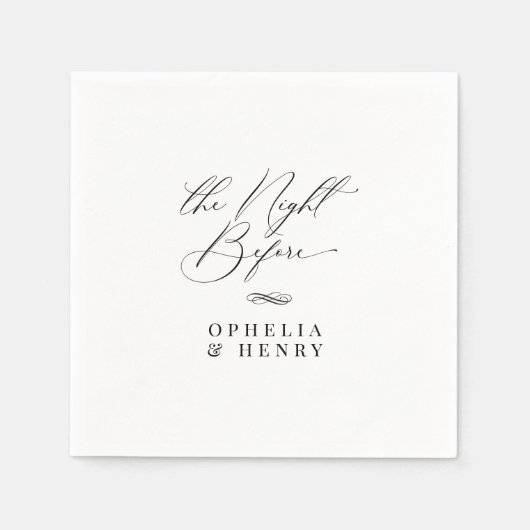 Elegant The Night before Wedding Rehearsal Dinner Servet (Voorkant)