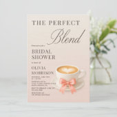 Elegant The Perfect Blend Coffee Bridal Shower Kaart (Staand voorkant)